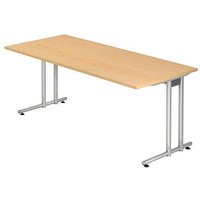 HAMMERBACHER Prokura Schreibtisch ahorn rechteckig, C-Fuß-Gestell silber 180,0 x 80,0 cm HAMMERBACHER Prokura Schreibtisch ahorn rechteckig, C-Fuß-Gestell silber 180,0 x 80,0 cm