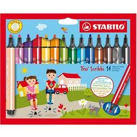 STABILO Trio® Scribbi Filzstifte farbsortiert, 14 St. STABILO Trio® Scribbi Filzstifte farbsortiert, 14 St.