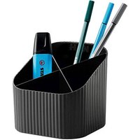 HAN Stiftehalter Re-X-LOOP schwarz 100% Recyclingmaterial 4 Fächer 11,1 x 12,1 x 10,6 cm HAN Stiftehalter Re-X-LOOP schwarz 100% Recyclingmaterial 4 Fächer 11,1 x 12,1 x 10,6 cm