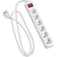 hama 6-fach Steckdosenleiste mit Schalter 1,4 m weiß hama 6-fach Steckdosenleiste mit Schalter 1,4 m weiß