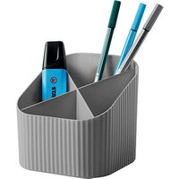 HAN Stiftehalter X-LOOP grau 100% Recyclingmaterial 4 Fächer 11,1 x 12,1 x 10,6 cm HAN Stiftehalter X-LOOP grau 100% Recyclingmaterial 4 Fächer 11,1 x 12,1 x 10,6 cm