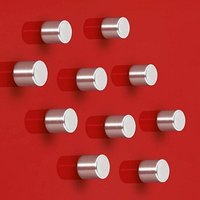 SIGEL C5 "Strong" Magnete silber, Metall Ø 1,0 x 1,0 cm, 10 St. SIGEL C5 "Strong" Magnete silber, Metall Ø 1,0 x 1,0 cm, 10 St.