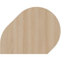HAMMERBACHER Anbautisch höhenverstellbar HA81 eiche, silber Tropfenform 103,0 x 80,0 x 68,0 - 76,0 cm HAMMERBACHER Anbautisch höhenverstellbar HA81 eiche, silber Tropfenform 103,0 x 80,0 x 68,0 - 76,0 cm