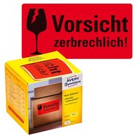 200 AVERY Zweckform Warnetiketten 7211 rot »Vorsicht zerbrechlich!« 100,0 x 50,0 mm 200 AVERY Zweckform Warnetiketten 7211 rot »Vorsicht zerbrechlich!« 100,0 x 50,0 mm