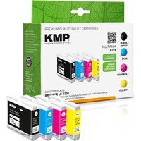 KMP B75V  schwarz, cyan, magenta, gelb Druckerpatronen kompatibel zu brother LC1000VAL, 4er-Set KMP B75V  schwarz, cyan, magenta, gelb Druckerpatronen kompatibel zu brother LC1000VAL, 4er-Set