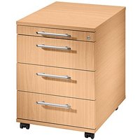 HAMMERBACHER Sira Rollcontainer buche 4 Auszüge 42,8 x 58,0 x 59,0 cm HAMMERBACHER Sira Rollcontainer buche 4 Auszüge 42,8 x 58,0 x 59,0 cm