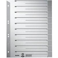 LEITZ Trennblätter 1652 DIN A4 1-0 grau, 230 g/qm, 100 St. LEITZ Trennblätter 1652 DIN A4 1-0 grau, 230 g/qm, 100 St.