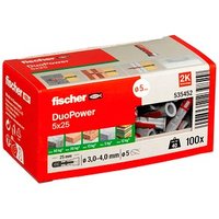 fischer DuoPower 5x25 2K 535452 Universaldübel Ø 5 mm x 25 mm, 100 St. fischer DuoPower 5x25 2K 535452 Universaldübel Ø 5 mm x 25 mm, 100 St.