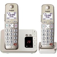 Panasonic KX-TGE262GN Schnurloses Telefon-Set mit Anrufbeantworter champagner Panasonic KX-TGE262GN Schnurloses Telefon-Set mit Anrufbeantworter champagner