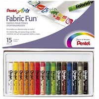 Pentel Fabric Fun  Stoffmalkreide farbsortiert 15 St. Pentel Fabric Fun  Stoffmalkreide farbsortiert 15 St.