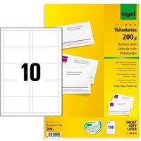 150 SIGEL Visitenkarten DP839 satiniert weiß 200 g/qm 150 SIGEL Visitenkarten DP839 satiniert weiß 200 g/qm