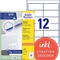 1.200 AVERY Zweckform Etiketten 3659 weiß 97,0 x 42,3 mm 1.200 AVERY Zweckform Etiketten 3659 weiß 97,0 x 42,3 mm