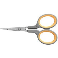 WESTCOTT Silhouettenschere TITANIUM Super grau-gelb 10,0 cm WESTCOTT Silhouettenschere TITANIUM Super grau-gelb 10,0 cm