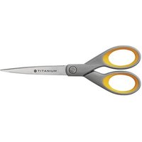 WESTCOTT Papierschere TITANIUM Super grau-gelb 18,0 cm WESTCOTT Papierschere TITANIUM Super grau-gelb 18,0 cm