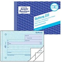 AVERY Zweckform Quittung, MwSt. separat ausgewiesen Formularbuch 333 AVERY Zweckform Quittung, MwSt. separat ausgewiesen Formularbuch 333