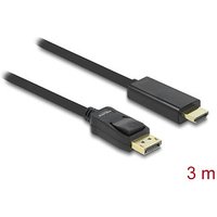 DeLOCK DisplayPort 1.1/High Speed HDMI Kabel 3,0 m schwarz, 1 St. DeLOCK DisplayPort 1.1/High Speed HDMI Kabel 3,0 m schwarz, 1 St.