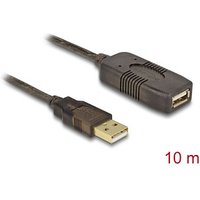DeLOCK USB 2.0 A Kabel Verlängerung 10,0 m schwarz, 1 St. DeLOCK USB 2.0 A Kabel Verlängerung 10,0 m schwarz, 1 St.