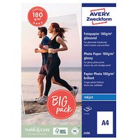 AVERY Zweckform Fotopapier 2496 DIN A4 glänzend 180 g/qm 100 Blatt AVERY Zweckform Fotopapier 2496 DIN A4 glänzend 180 g/qm 100 Blatt