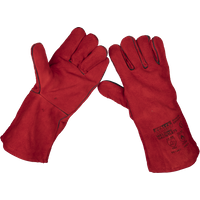 Sealey SSP141 Leather Welding Gauntlets Lined Pair - Fits SBKITA