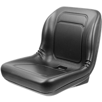 United Seats - US Mi600 - Black - Waterproof Static Pan Seat, 480mm Wide, One-Piece Draining Foam, PVC Cover