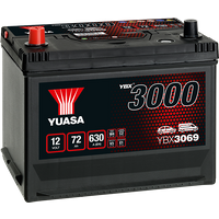Yuasa YBX3069 12V 72Ah 630A SMF Battery, 1 Year Warranty