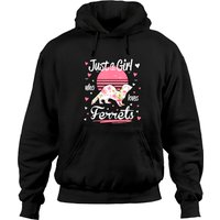 Ferret Design Just A Girl Who Loves Ferrets Hoodie