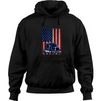 Truck Driver American Flag Hoodie