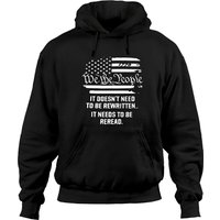 Vintage American Flag It Needs To Be Reread We The People Premium Hoodie