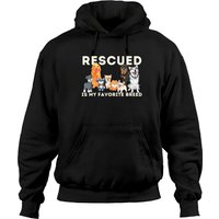 Rescued Is My Favorite Breed - Animal Rescue Hoodie