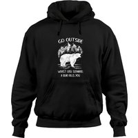 Go Outside Worst Case Scenario A Bear Kills You Hoodie