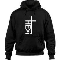 He Is Greater Than I Cross Christian Hoodie