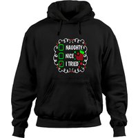 Naughty Nice I Tried Christmas Classic Hoodies