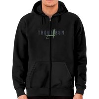 Trout Bum, Fly Fishing Zip Hoodie