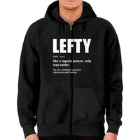 Lefthanders Day Lefty Meaning Humor Zip Hoodie