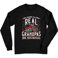 Some Grandpas Play Bingo Real Grandpas Ride Motorcycles Gift Long Sleeves