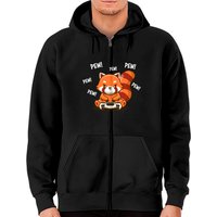 Red Panda Zip Hoodie
