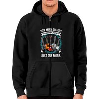 Guitar Zip Hoodie How Many Guitars Gift For Guitar Player Zip Hoodie