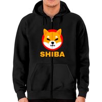 Shiba Inu Token Crypto, Shib Coin Cryptocurrency Hodler Zip Hoodies