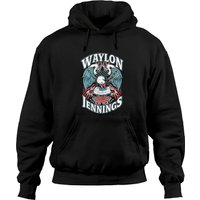Waylon Jennings Men's Lonesome Slim-fit Hoodies Black
