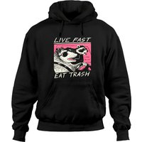 Live Fast! Eat Trash! Hoodies