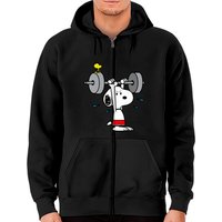 Snoopy Working Out - Snoopy - Zip Hoodies