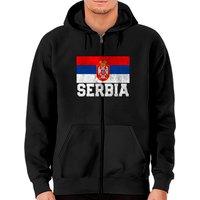 Serbian Serbia Flag National Pride Zip Hoodies