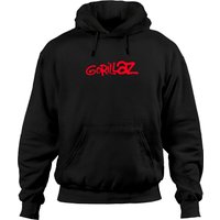 Gorillaz Paint Brush Red Logo Hoodies