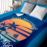 25th Wedding Anniversary Cruise Just Married 25 Years Baby Blanket