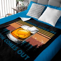 Bourbon Goes In Wisdom Comes Out Vintage Baby Blanket