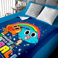 Cn The Amazing World Of Gumball & Darwin Rainbow Portrait Baby Blanket