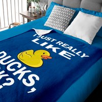 I Just Really Like Ducks Ok Duck Lover Baby Blanket
