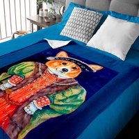 Corgi King Baby Blankets