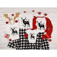 Reindeer Matching Family Christmas Custom T-shirt