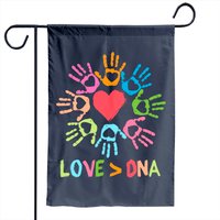 Adoption Announcement Day Family Gifts Hand Heart Garden Flag